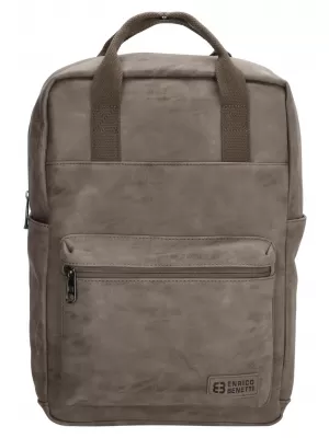 Hátizsák ENRICO BENETTI ROTTERDAM 13 NOTEBOOK BACKPACK KÖZEPES SZÜRKÉS