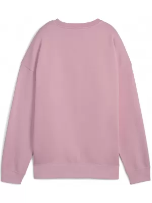 Női pulóver PUMA ESS OVERSIZED CREW FL 68540065 KIEGYENSÚLYOZOTT RÓZSASZÍN