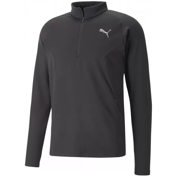 Férfi pulóver PUMA RUN CLOUDSPUN KNIT 1/2 ZIP 52327201 PUMA FEKETE 