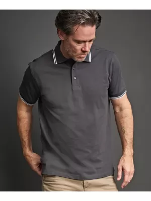 Férfi póló TEE JAYS | TJ 1407 SÖTÉTSZÜRKE/FEHÉR