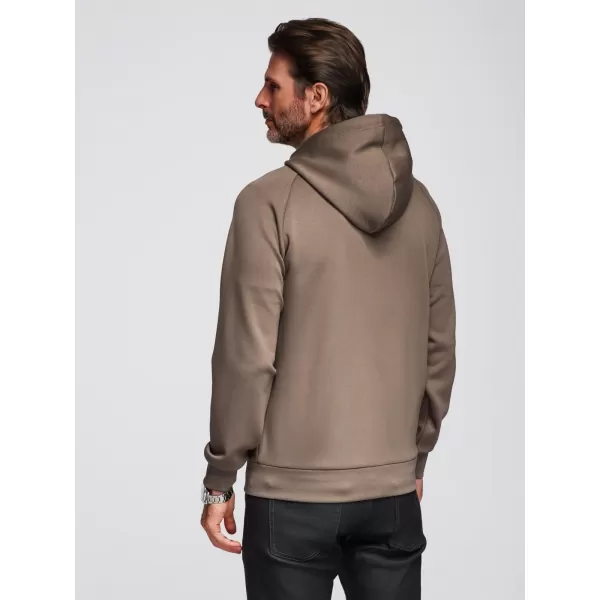  Férfi pulóver OMBRE OM-SSZP-0216 SZÜRKEBARNA 