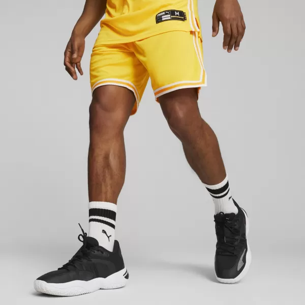  Rövidnadrág PUMA HOOPS TEAM GAME SHORT 67662905 SZÁMÍTÓGÉPES SÁRGA 