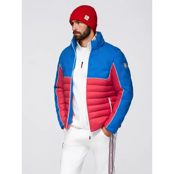  Kabát OMBRE OM-JALP-0206 KÉK ÉS PIROS 