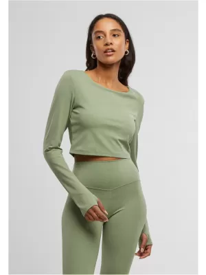 Női póló URBAN CLASSICS TB7807 MATCHA ZÖLD