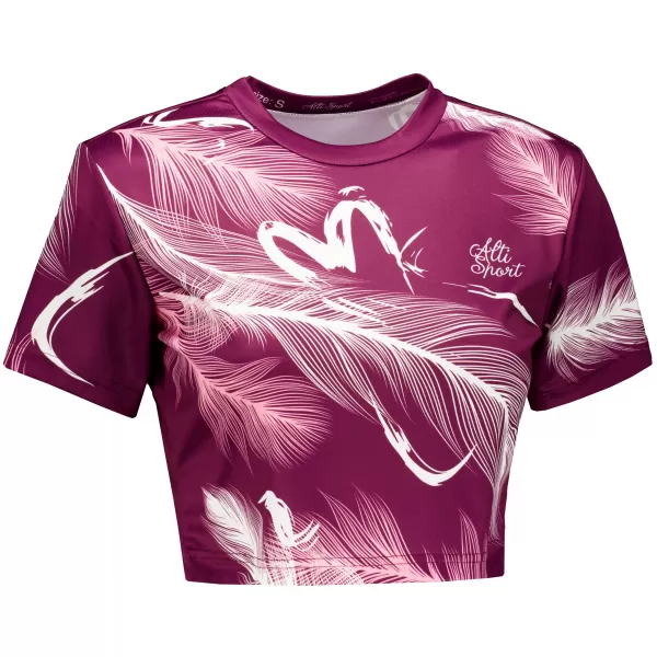  Női prémium crop top ALTISPORT VOJ/ALW001TR07 FUCHSIOVÁ FUKSZIA 