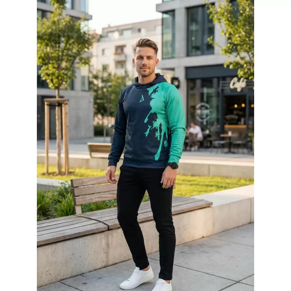 Férfi funkcionális pulóver prémium ALTISPORT VOJ/ALM112MI01 TYRKYS 