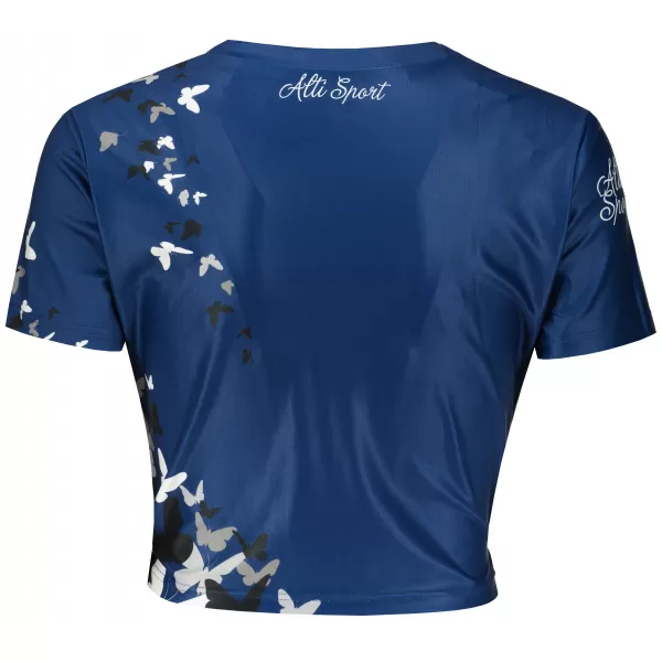  Női funkcionális prémium crop felső ALTISPORT VOJ/ALW022TR07 NAVY SZOKÁSOK 