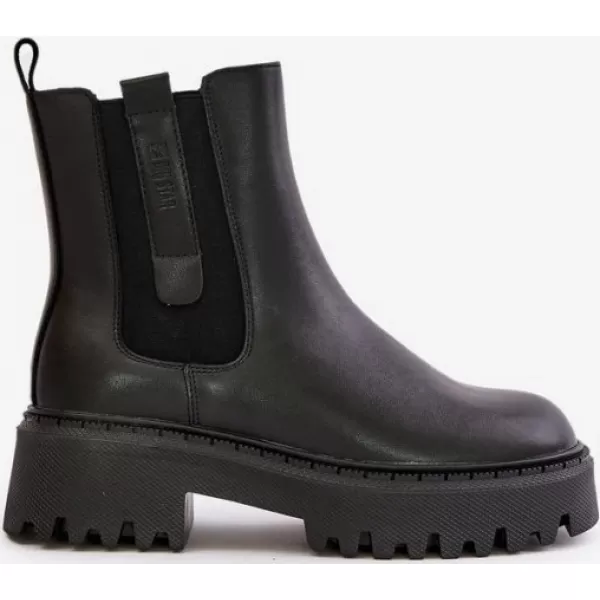  Női bőr szigetelt cipő BIG STAR OO274A386 BLACK Big Star Shoes 