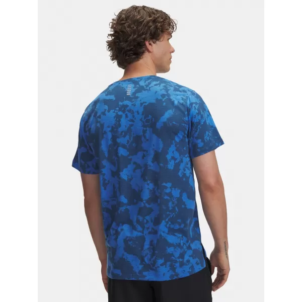  Férfi póló UNDER ARMOUR UA LAUNCH PRINTED SS KÉK 