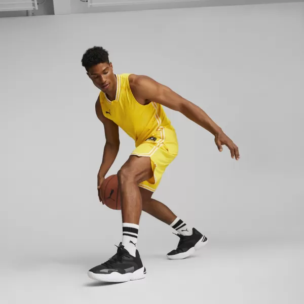  Rövidnadrág PUMA HOOPS TEAM GAME SHORT 67662905 SZÁMÍTÓGÉPES SÁRGA 