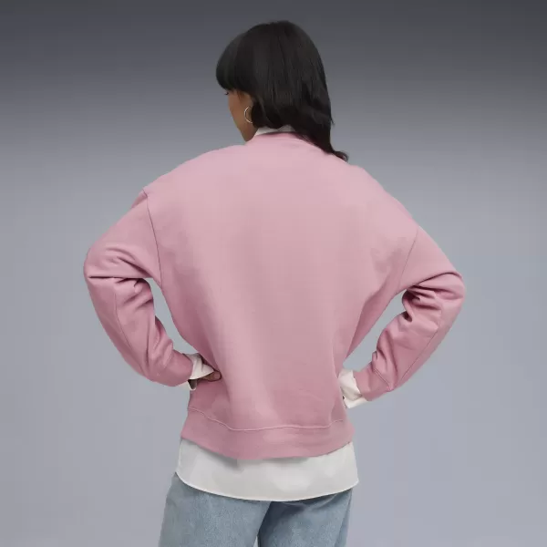  Női pulóver PUMA ESS OVERSIZED CREW FL 68540065 KIEGYENSÚLYOZOTT RÓZSASZÍN 