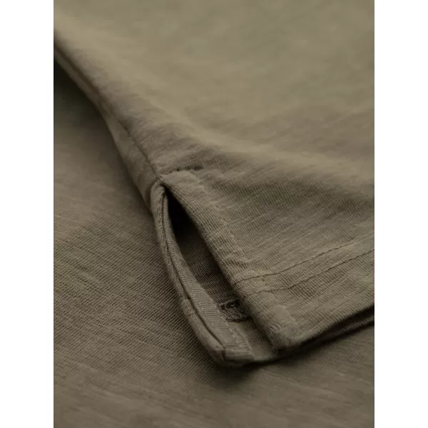  Mens t -phirt gallérral OMBRE OM-POWS-0142 SÖTÉT OLAJBOGYÓ 