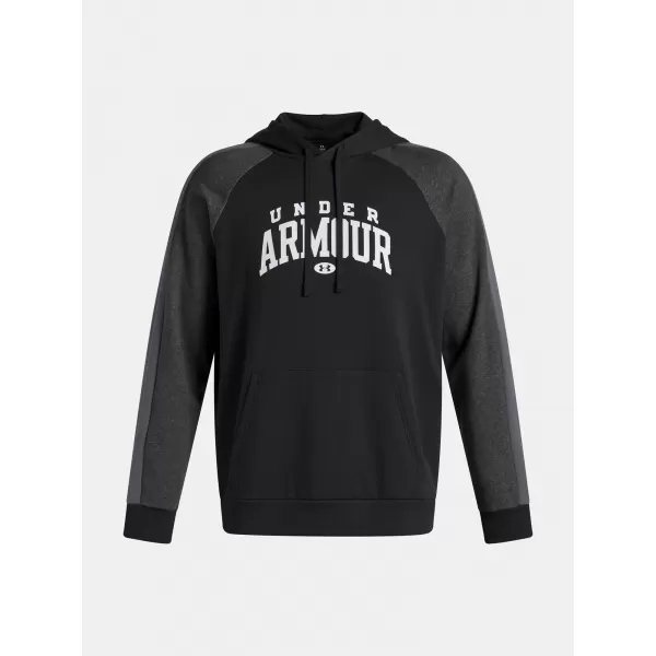  Férfi pulóver UNDER ARMOUR RIVAL FLC CB HOOD FEKETE 