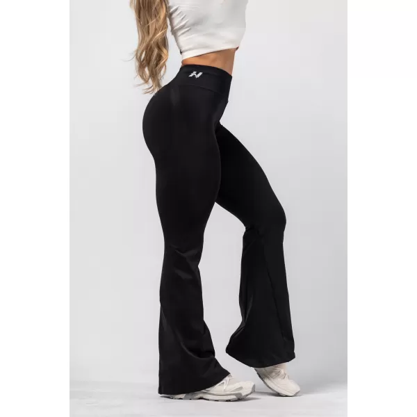  Formázó, varrat nélküli, kiszélesedő leggings FLOW SEAMLESS 498 BLACK Nebbia 