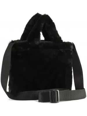 Női táska PUMA UP FAUX FUR MINI SHOPPER BAG 09171301 PUMA FEKETE