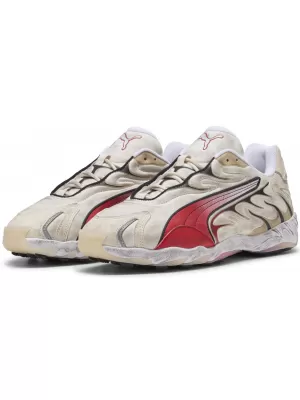 Férfi cipő PUMA INHALE DISTRESSED 40453202 ALPESI HÓ/MINDIG PIROS
