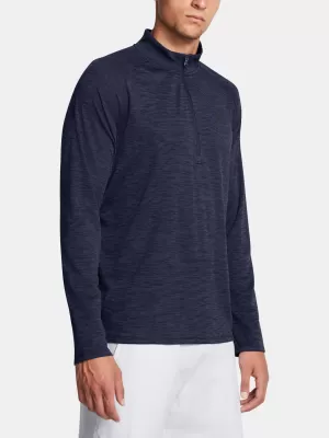 Férfi póló UNDER ARMOUR UA TECH TEXTURED 1/2 ZIP 1382797-410 KÉK