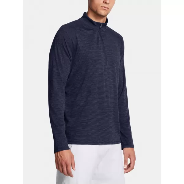  Férfi póló UNDER ARMOUR UA TECH TEXTURED 1/2 ZIP 1382797-410 KÉK 
