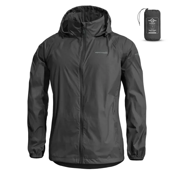  Női kabát PENTAGON CLOUDBURST PACKABLE WOMENS RAIN JACKET K07020 FEKETE 