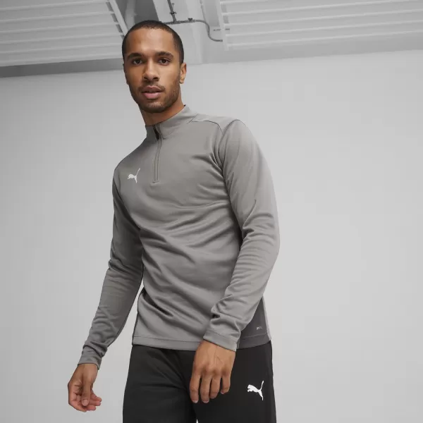  Ing PUMA TEAMGOAL TRAINING 1/4 ZIP TO 658629_13 ÖNTÖTTVAS/FEHÉR/ÁRNYÉKSZÜRKE 