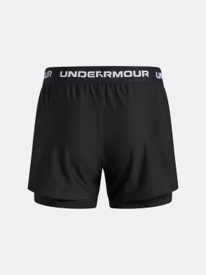 Lány rövidnadrág UNDER ARMOUR UA TECH PLAY UP 2N1 SHORT 6004985-005 FEKETE