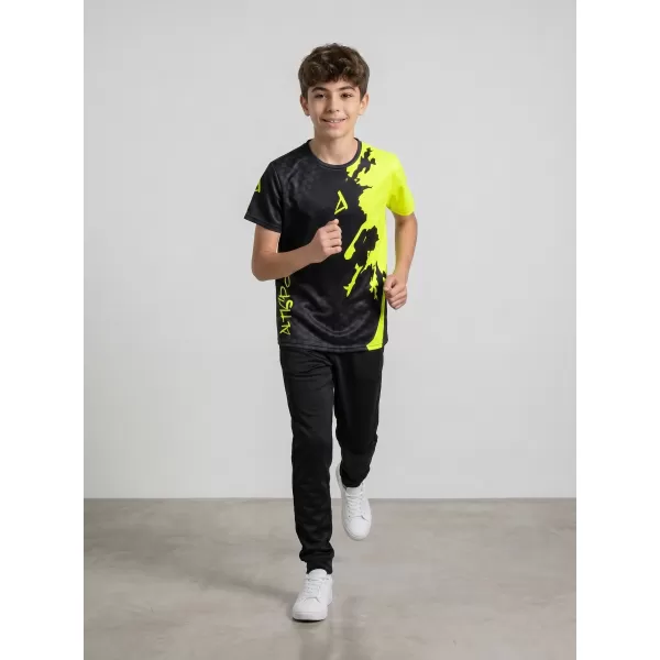  Gyermekfunkciós T -piró prémium ALTISPORT VOJ/ALM112TR01 FEKETE-FLUO SÁRGA 