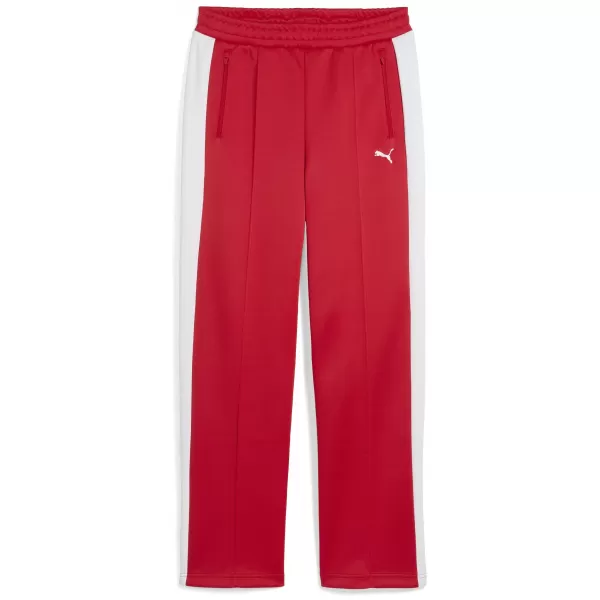  Női melegítőnadrág PUMA T7 ALWAYS ON STRAIGHT TRACK PANTS OP 62979711 MINDEN IDŐK PIROS 