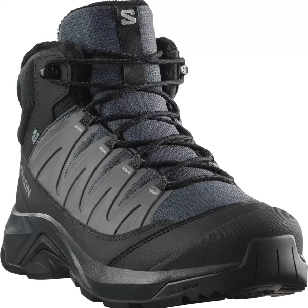  Férfi cipők SALOMON X-ADVENTURE COLDRUSH WATERPROOF ASZFALT/FEKETE/ÖTVÖZET 