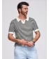 Férfi t -póló OMBRE OM-POSS-0161 FEKETE -FEHÉR