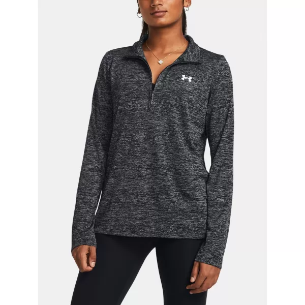  Női pulóver UNDER ARMOUR TECH 1/2 ZIP- TWIST FEKETE 