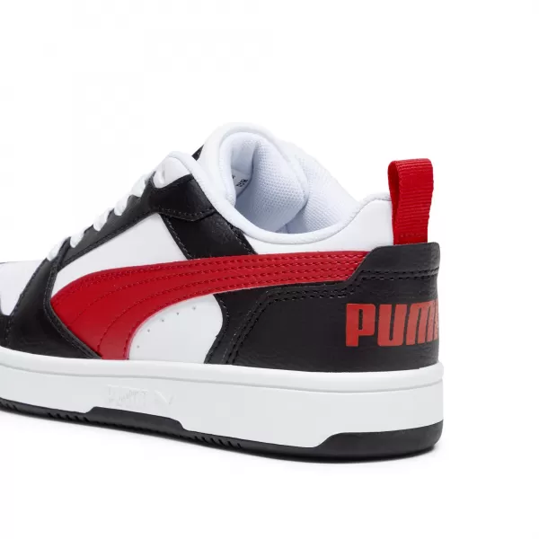  Bébi cipő PUMA REBOUND V6 LO JR 39383304 PUMA FEHÉR/PIROS/FEKETE 