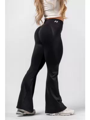 Formázó, varrat nélküli, kiszélesedő leggings FLOW SEAMLESS 498 BLACK Nebbia