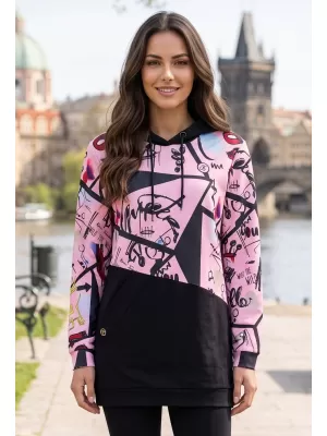 Női pulóver KIXMI VONITA VILÁGOS RÓZSASZÍN