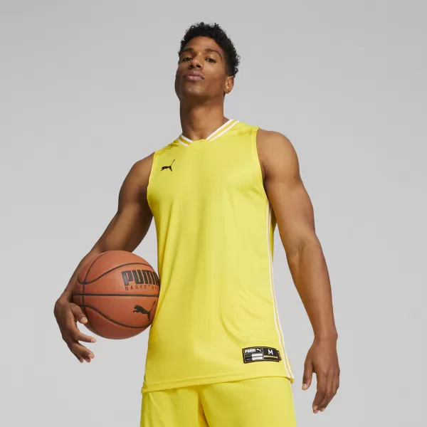  Férfi mez PUMA HOOPS TEAM GAME JERSEY 67662805 SZÁMÍTÓGÉPES SÁRGA 