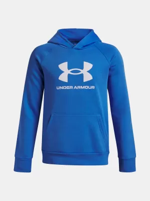 Fiú pulóver UNDER ARMOUR UA RIVAL FLEECE BL HOODIE 1379791-402 KÉK