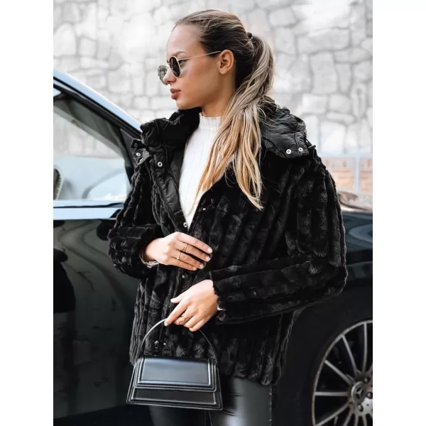  Női kabát DSTREET TY5276 FEKETE 