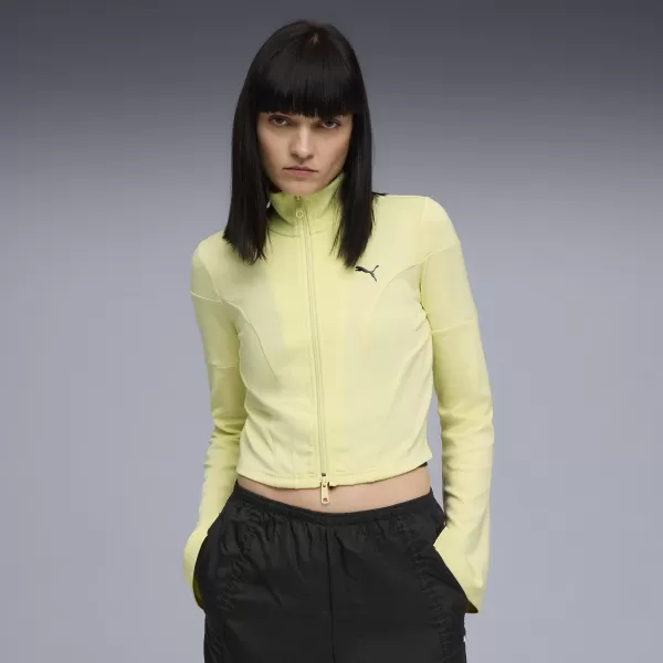  Női kabát PUMA DARE TO SLIM CROPPED TRACK JACKET 63214635 ARANY HOLD 
