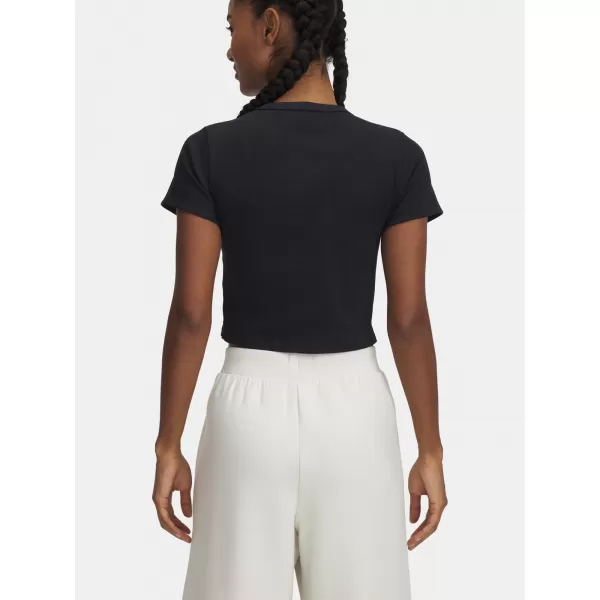  Női póló UNDER ARMOUR UA RIVAL RIB BABY TEE 6000264-001 FEKETE 