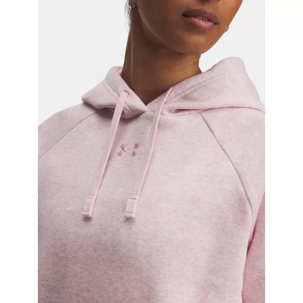  Női pulóver UNDER ARMOUR UA RIVAL FLEECE HOODIE 1379500-648 RÓZSASZÍN 