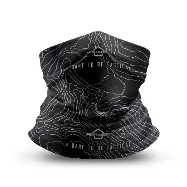  Nyakkendő PENTAGON SKIRON TOPOGRAPHIC MAP K14013 FEKETE 