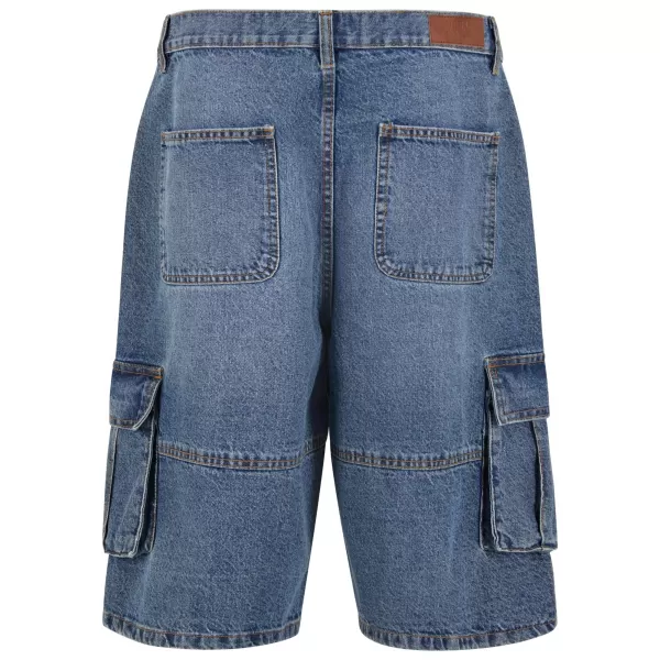  Rövidnadrág URBAN CLASSICS TB7367 A KÖZEPES MÉLYKÉK MOSOTT 