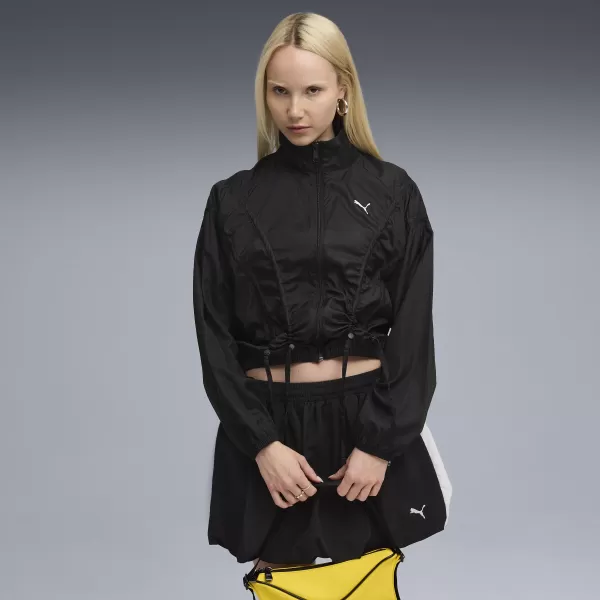 Női kabát PUMA DARE TO OVERSIZED WOVEN JACKET 63214801 PUMA FEKETE 
