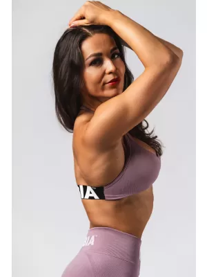 Varrat nélküli felemelhető sportmelltartó FLOW SEAMLESS 495 PINK Nebbia