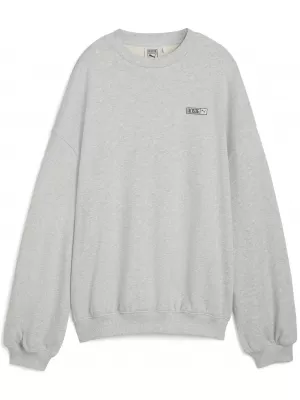 Női pulóver PUMA X ROSÉ OVERSIZED CREW 63380310 LAPOS VILÁGOSSZÜRKE HEATHER