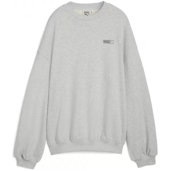  Női pulóver PUMA X ROSÉ OVERSIZED CREW 63380310 LAPOS VILÁGOSSZÜRKE HEATHER 