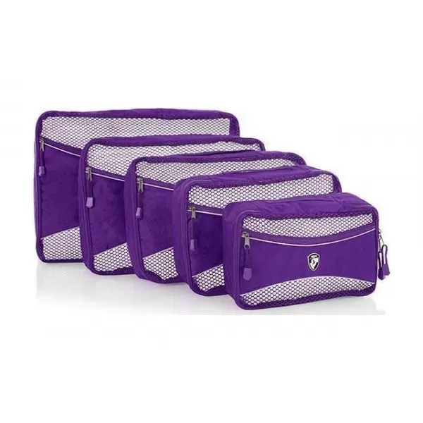  Szervezők halmaza HEYS ECO PACKING CUBE 5PC SET II LILA 