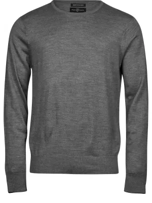 Férfi pulóver TEE JAYS | TJ 6000 SZÜRKE MELANZS