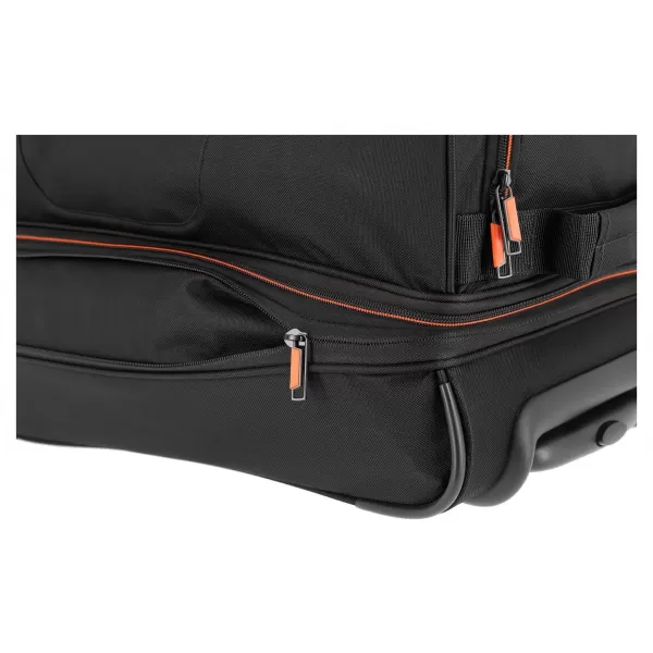  Táska TRAVELITE BASICS WHEELED DUFFLE S FEKETE/NARANCS 
