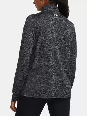 Női pulóver UNDER ARMOUR TECH 1/2 ZIP- TWIST 1384225-001 FEKETE