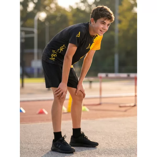  Gyermekfunkciós T -piró prémium ALTISPORT VOJ/ALM112TR01 FEKETE-FLUO NARANCS 